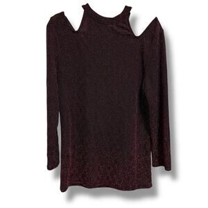 Sparkly Red and Black Halter Neck Top by No Boundaries – Size‎ M (7-9)